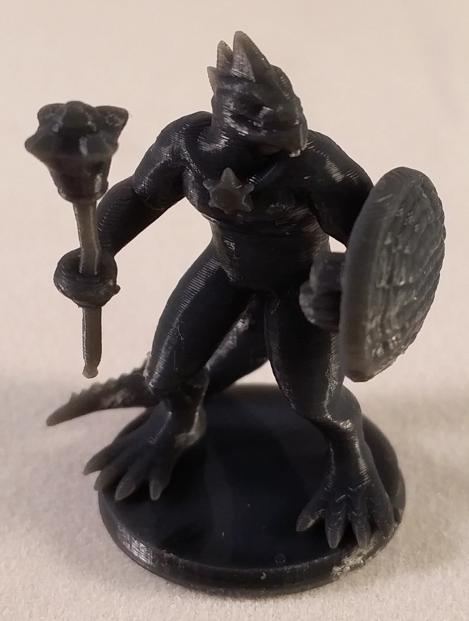 Lizard Folk Cleric with Mace and Shield